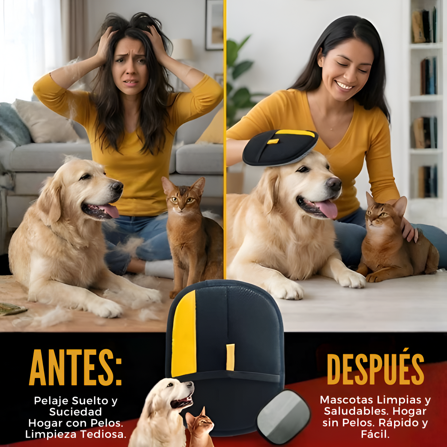 Guante Electro Estatico Quita Pelos