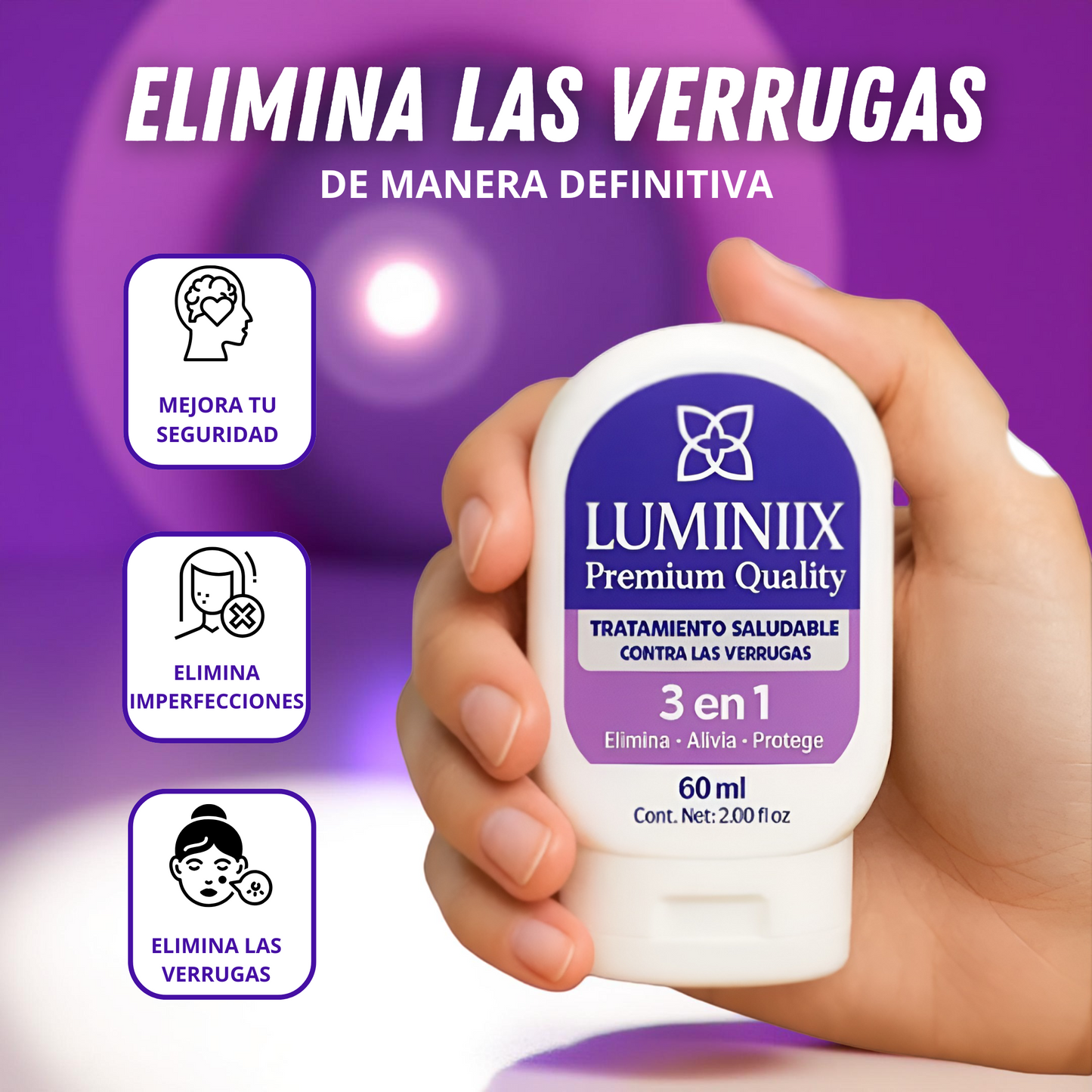 LUMINIIX🔝 → ELIMINADOR DE VERRUGAS 3 EN 1