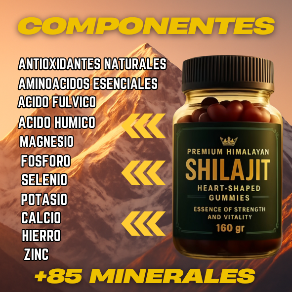GOMAS DE SHILAJIT™ |🏔️ Fuerza Natural - Enfoque Total - Deseo Animal