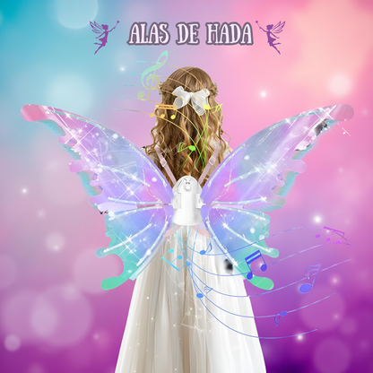 Alas Mariposa Con Movimiento Luz Led Y Musica