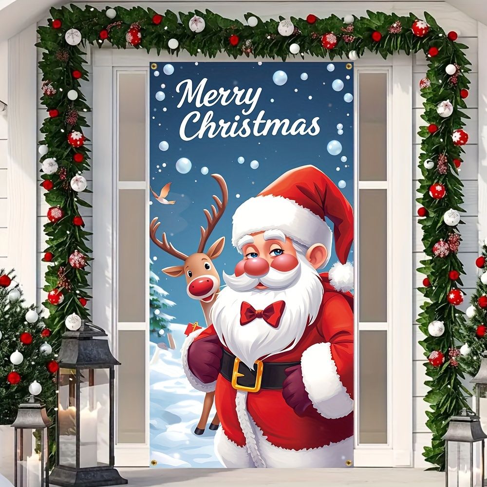 FUNDAS NAVIDEÑAS PARA PUERTA 🎄+(20 DISEÑOS DISPONIBLES)