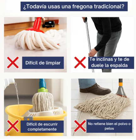 TRAPERO GIRATORIO 360° AUTO ESCURRIDO