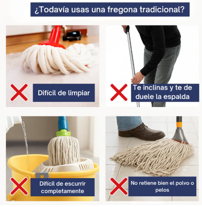 TRAPERO GIRATORIO 360° AUTO ESCURRIDO