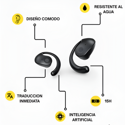 Audífonos VOXEE De Traducción inteligente | IA +134 IDIOMAS