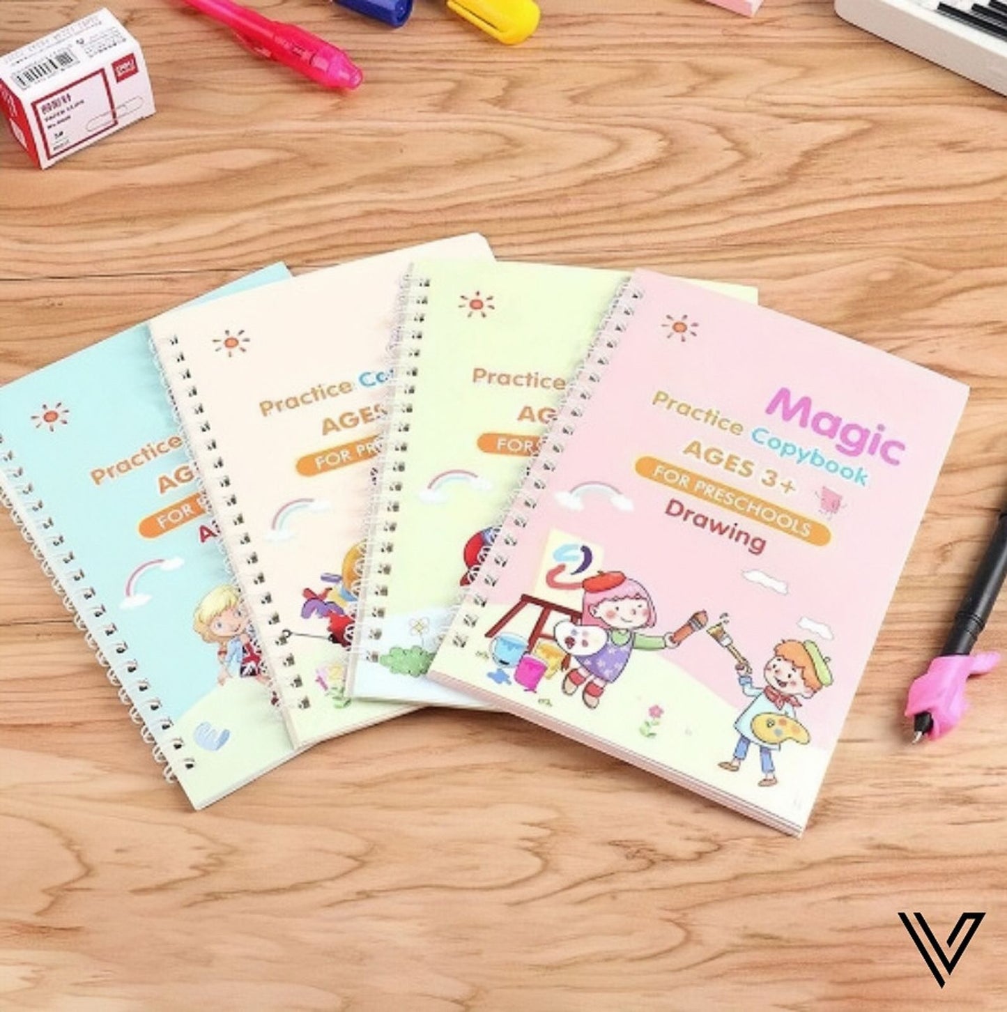 Kit 4 Cuadernos de Caligrafía Reutilizables + Regalos