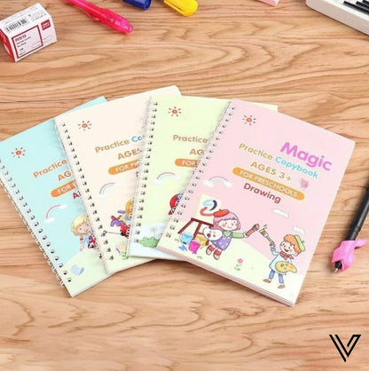 Kit 4 Cuadernos de Caligrafía Reutilizables + Regalos