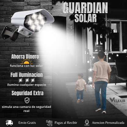 Guardian Solar™ | Lámpara solar tipo cámara de seguridad