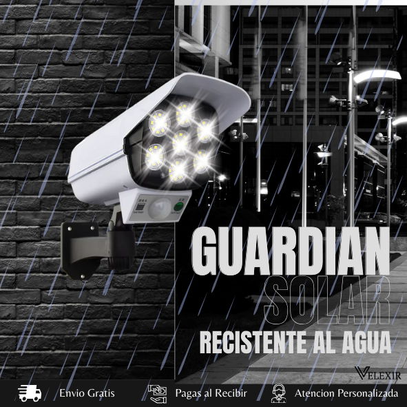 Guardian Solar™ | Lámpara solar tipo cámara de seguridad