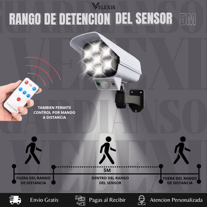 Guardian Solar™ | Lámpara solar tipo cámara de seguridad