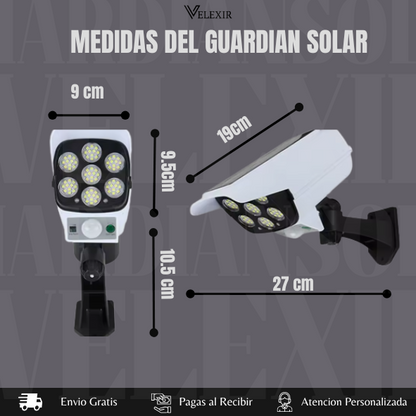 Guardian Solar™ | Lámpara solar tipo cámara de seguridad