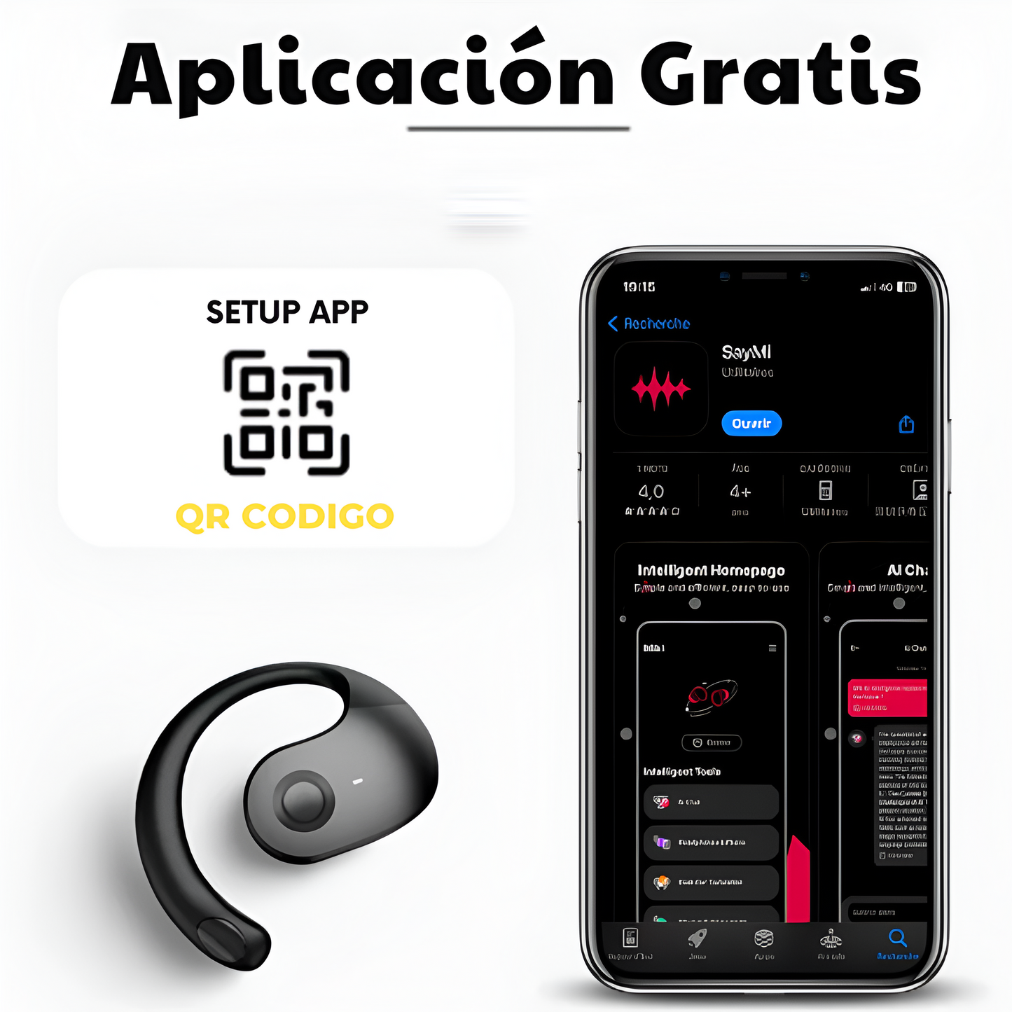 Audífonos VOXEE De Traducción inteligente | IA +134 IDIOMAS